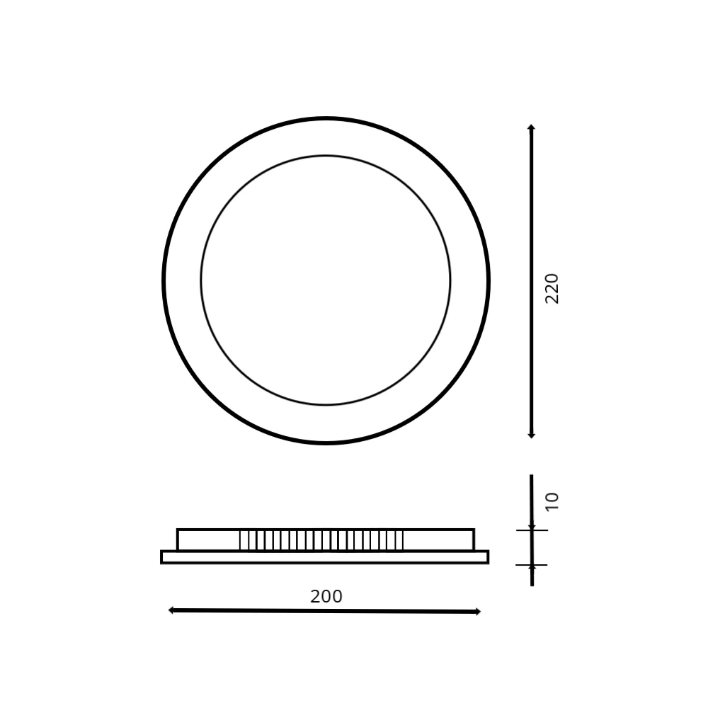 LED Panel Circular 20W 2000LM illuminashop Downlight