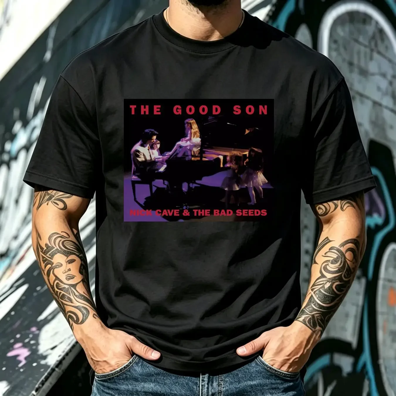 washed T Shirt NICK CAVE AND THE BAD SEEDS good son vinyl cover SMALL MEDIUM L XL long or short sleeves vintage Washed