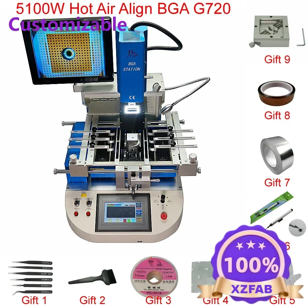 Factory Direct 2026 High Quality 5300W Automatic Align Bga Rework Station for G720 PRO Solder Machine With Chip Repair Soldering