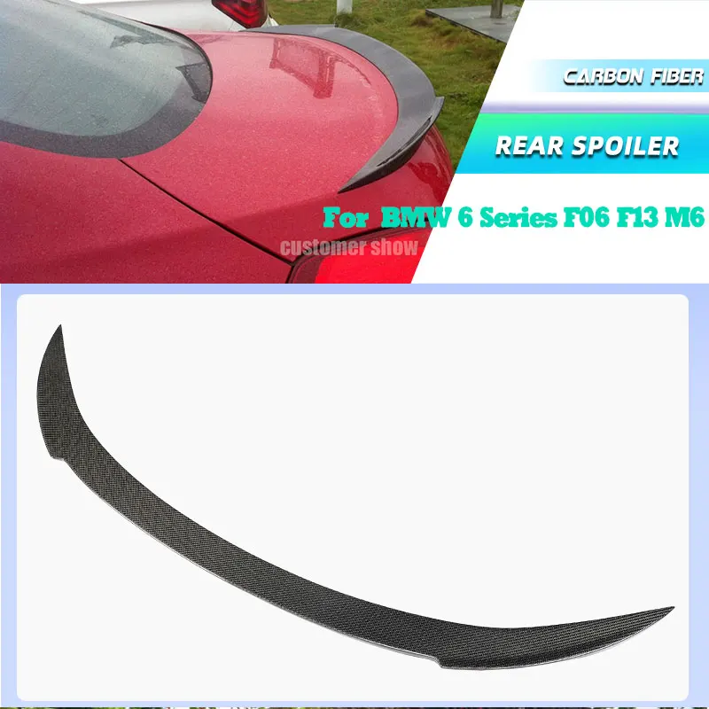 Full Carbon Fiber Car Rear Trunk Spoiler Wings for BMW 6 Series F06 F13 M6 Gran Coupe 2012-2018 Rear Spoiler Boot Trunk Wing Lip