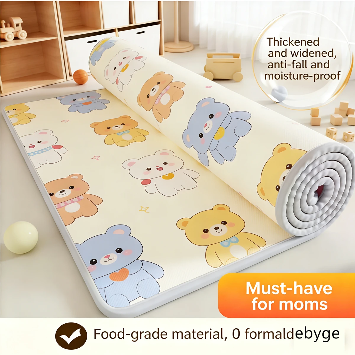 5 Sizes and 10 Styles Baby Crawling Play Mat Non-toxic New EPE Thick Folding Carpet Play Mat for Children's Mats Safety Kid Rugs