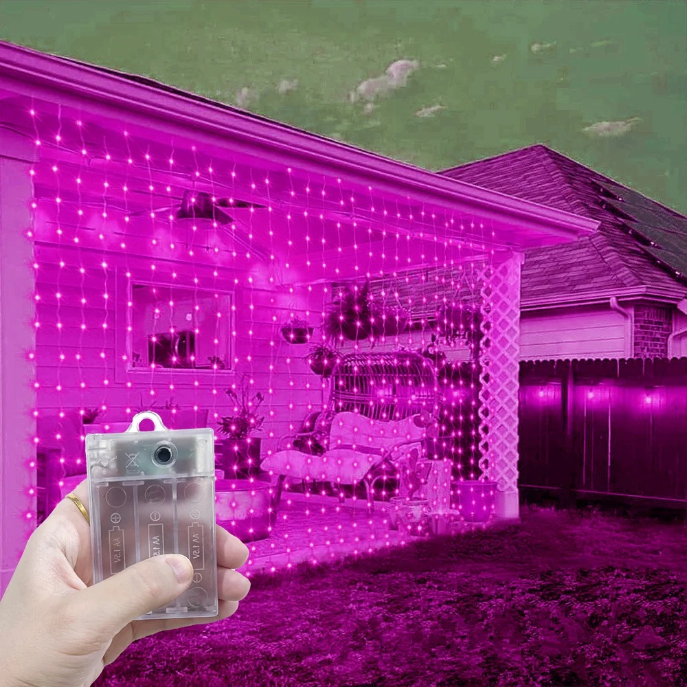 

Fairy LED Curtain Light String Outdoor Bedroom Decoration Ramadan Home Decoration Battery Power 2026 Valentine's Day Eid Mubarak