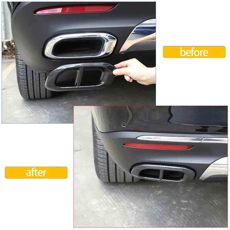 For 2020-22 Mercedes-Benz GLE 350 GLE 450 GLC GLS W167 X253 X167 2020 ABS car muffler exhaust pipe tail cover decorative sticker