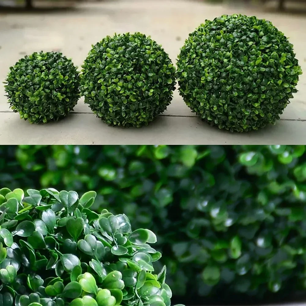 Green Grass Ball Artificial Plant Milan Grass Ball Plastic Boxwood Ball Eucalyptus Balls Wedding Party Outdoor Decoration Bonsai