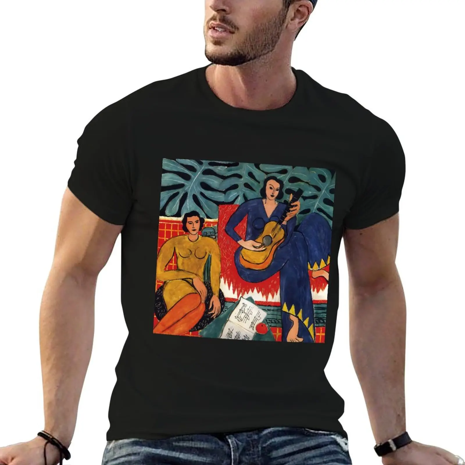 De muziek door Henri Matisse 1939 T-shirt man t-shirt man t-shirt zware katoenen heren grafische t-shirts T-shirt