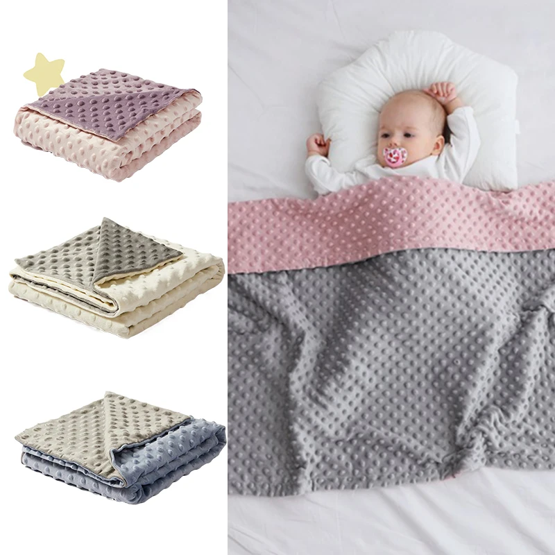 Baby Blanket Infant Quilt Bedding Swaddle Wrap Thermal Newborn Soft Stroller Sleep Cover Soft Washable Thick Blanket