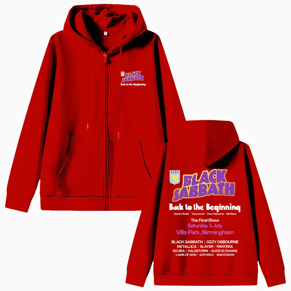 Heavy Metal Rock Band Black Sabbath Back To The Beginning Zipper