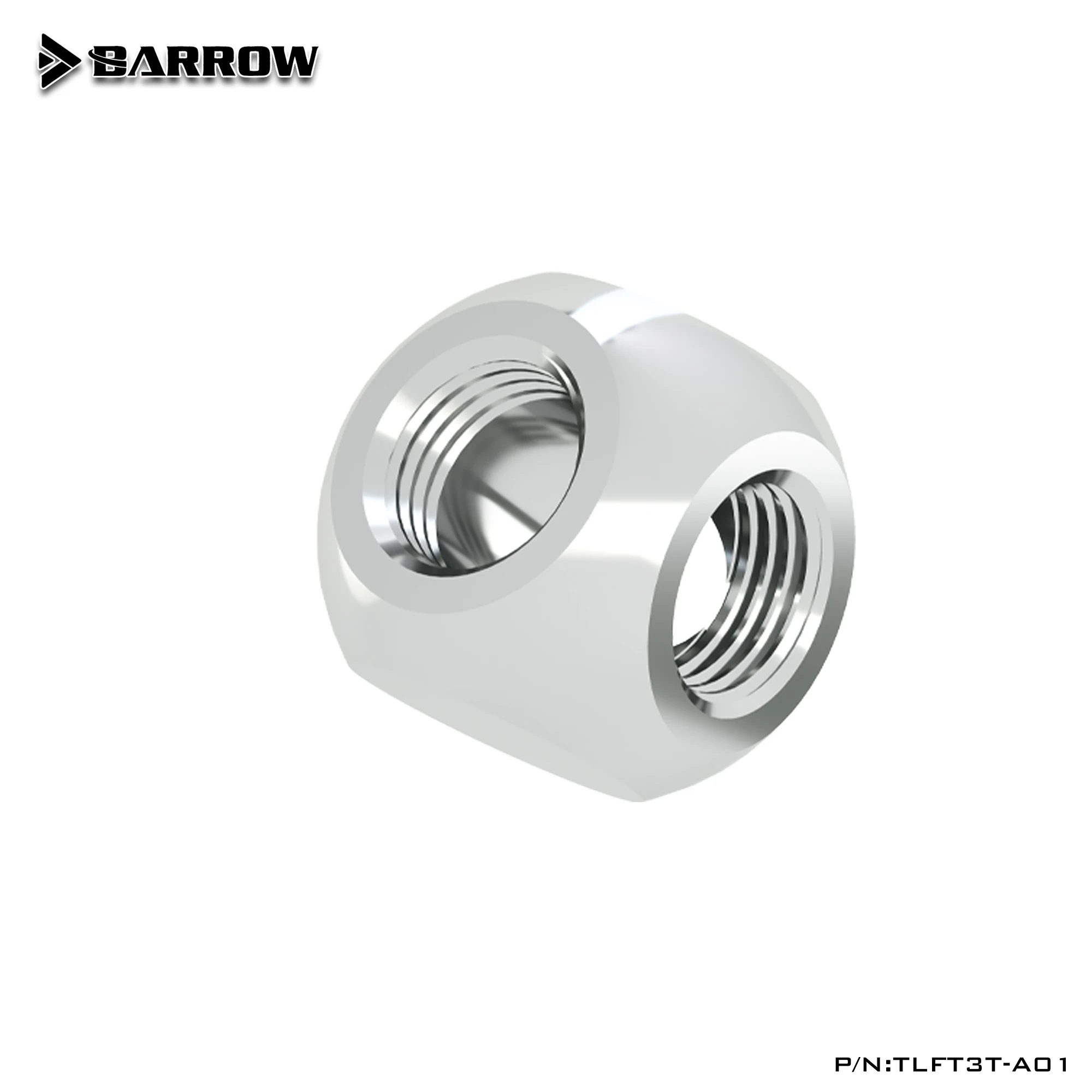 BARROW G1/4 "3 Cara Konektor Distributor Kubik, DIY Komputer Cairan Pendingin Membangun Adaptor Hitam/Cerah Perak/Putih/Emas, TLFT3T-A01