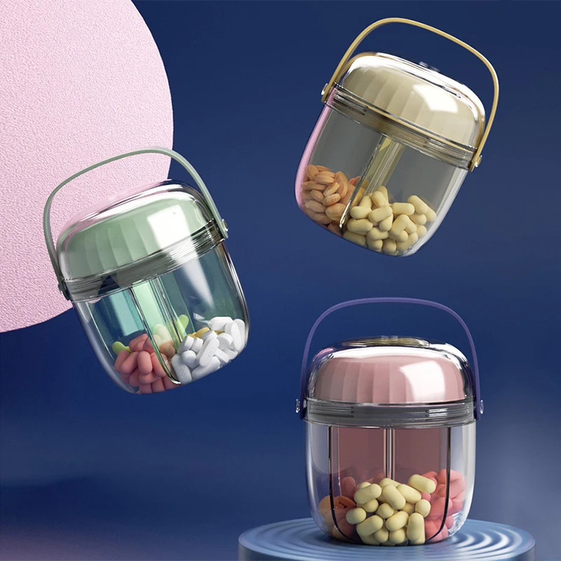 

New Pill Organizer Waterproof Pill Box Portable Pill Case For Travel Vitamin Fish Oils Holder Container Medicine Storage Box