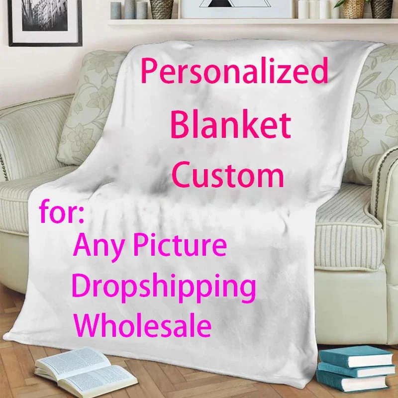 Flannel Custom Blanket Customized Warm Blankets for Bed Sofa Any Picture DIY Personalized Customization On Demand Plush 