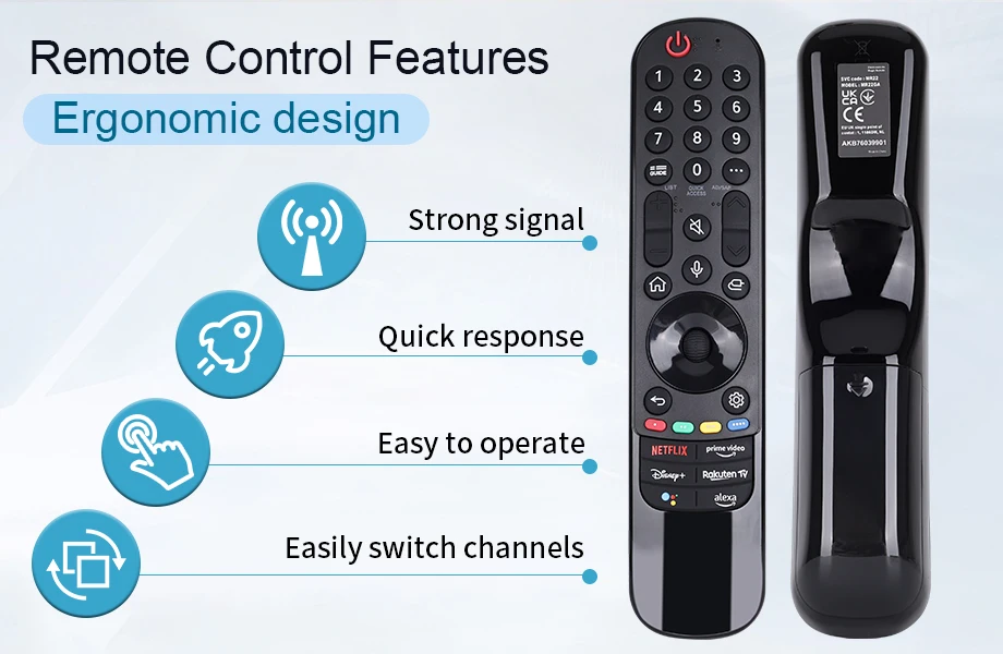 1 Stück Ersatz-Magic-Fernbedienung MR22GA/GN für Smart-TV ohne Sprach- und Zeigerfunktion – Detail 2