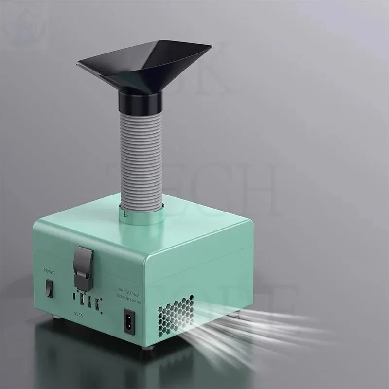 SK-102 Fume Extractor เครื่องมือสูบบุหรี่ LED Light 110V 220V เปิดใช้งานคาร์บอนกรองฟองน้ําบัดกรีเหล็กควันหน้า