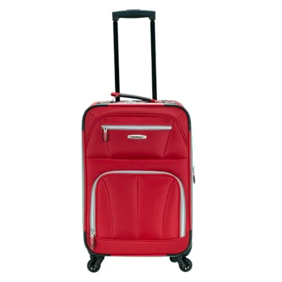 

Чемодан Rockland Pasadena Softside Spinner Wheel, красный, 20 дюймов, ручная кладь, легкий, прочный, из полиэстера, с плавно вращающимися колесами