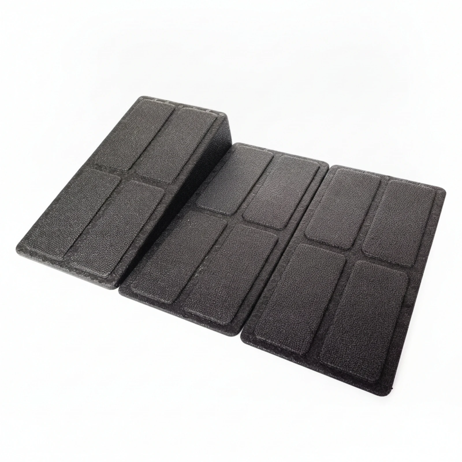 3 Pieces Slant Board with Textured Surface Anti-Slip Incline Board Calf Stretcher Stackable Fitness Equipment Heavy-Duty