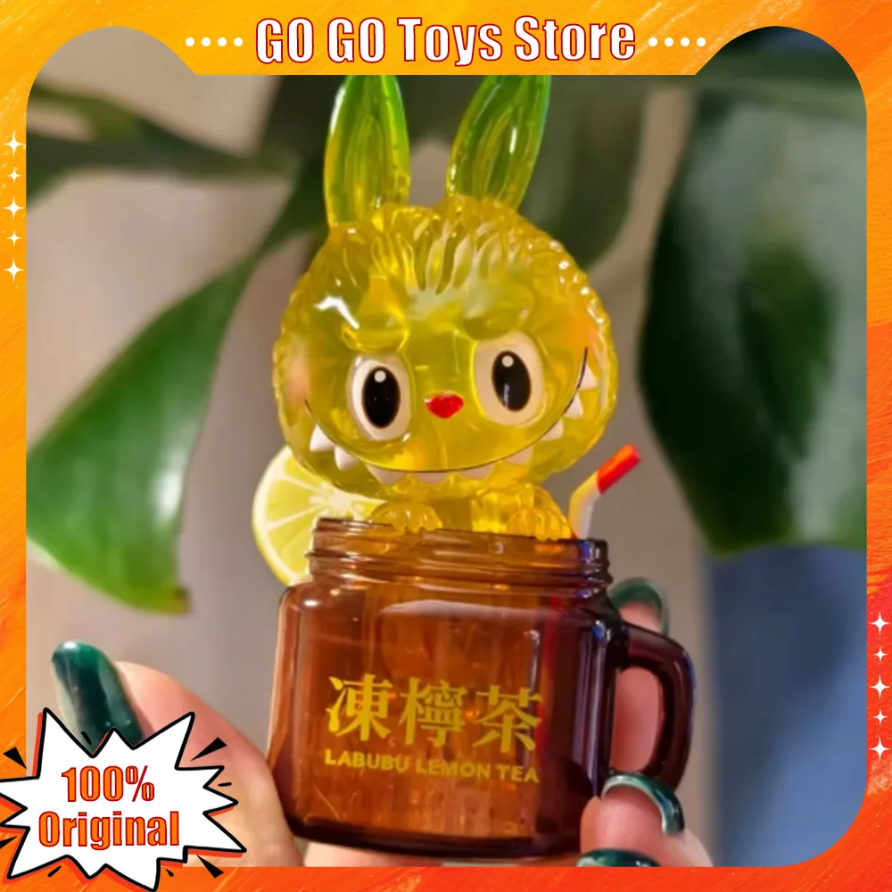

Labubu Lemon Tea Figures Trendy Toys Collectible Model Doll Cartoon Ornament Desk Decoration Surprise Gift Present New Genuine