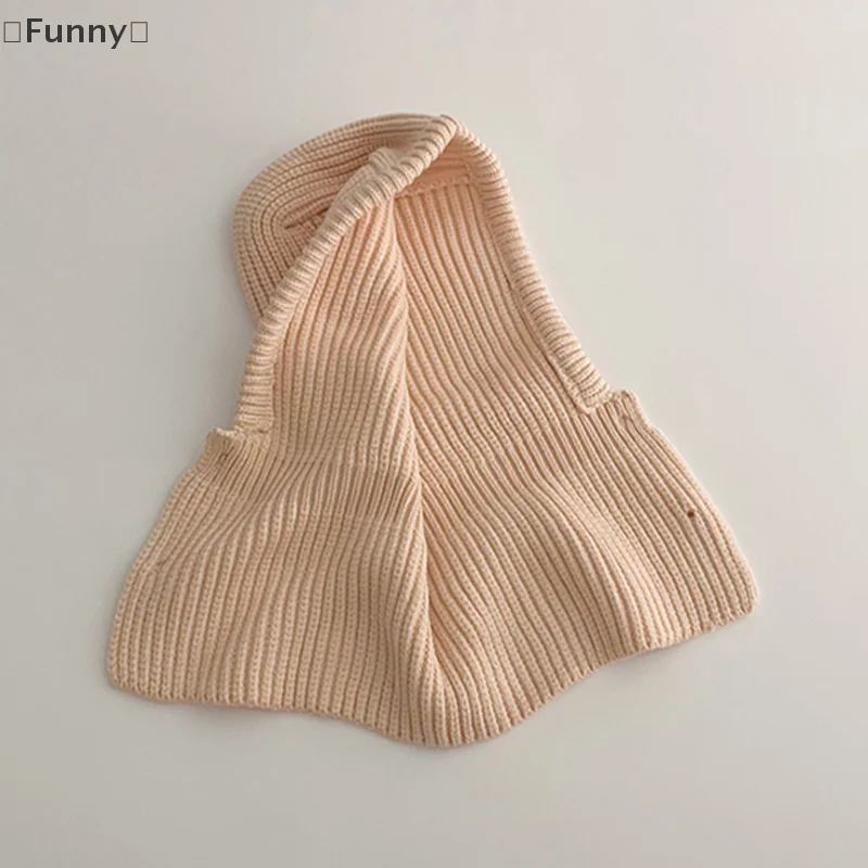[مضحك] خريف شتاء جديد بلون دافئ حماية الأذن قبعة الطفل بلون يندبروف الأطفال الصوف محبوك قبعة