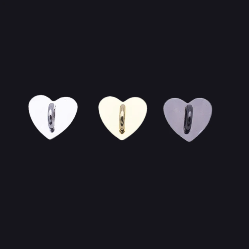 1pc Self Adhesive Metal Heart Phone Charm Holder Mobile Phone Case Finger Ring Stand Hooks Buckle Charms Clasp Accessories New