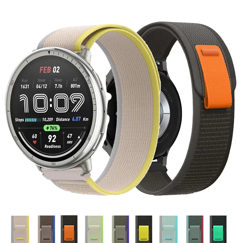 Trail Loop Strap For Amazfit Active 2 Smartwatch Sport Nylon Band For Amazfit GTR GTS 2 3 4 Cheetah Square Replacment Bracelet