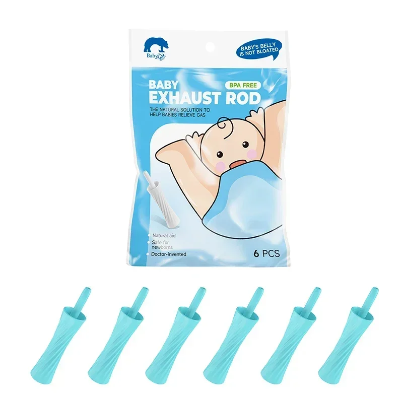 Soft BPA Free Anti-flatulence Exhaust Stick para Infantil, Acessórios de Enfermagem do bebê, Segurança Barriga Cor Apaziguador para Bebês, Cuidado