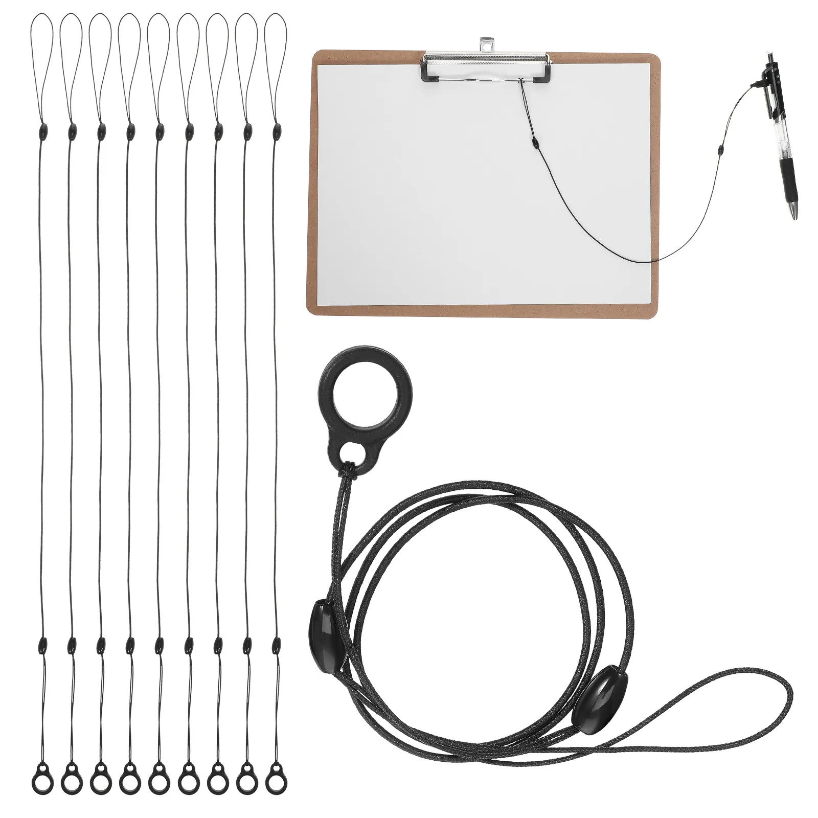 10Pcs Signature Pen Anti-Lost Lanyards Stretch Elastic Pen Holder Ropes Retractable Security Cord Ropes Stretch Cords
