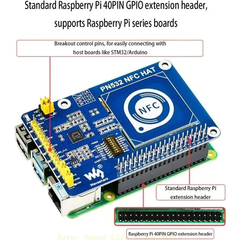 

02DA PN532 NFCHAT I2C SPI UART Интерфейсы RFIDNFC Модуль чтения 13,56 МГц рядом с полем