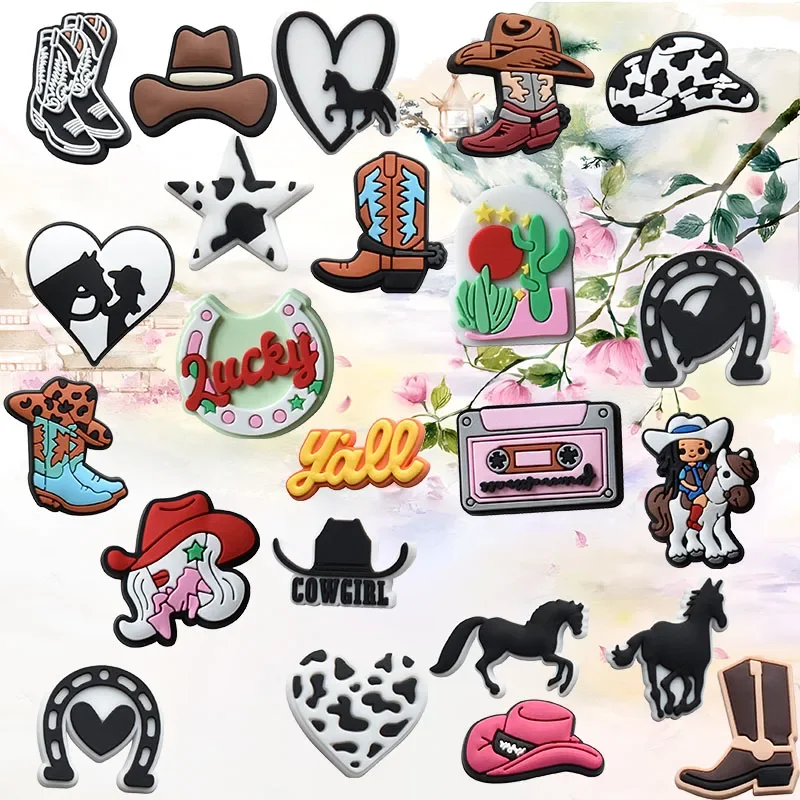 Shoe Charms for Crocs Accessories Horse Racing Shoes Charm for Croc Decorations Pins Men Accessory Jeans Woman Clogs Clips