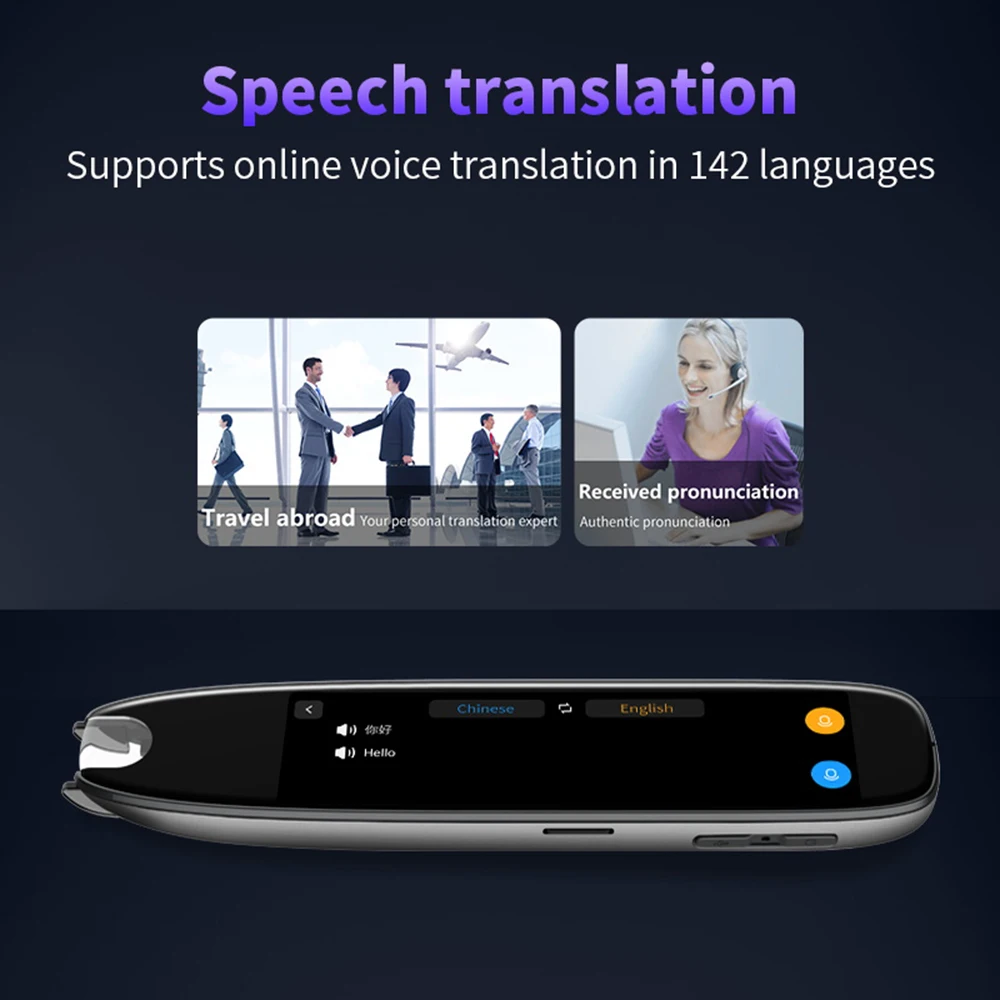 Dictionary Translation Pen Scan Reader Device Text Scanning Reading Translator WiFi/BT Connection 142 Languages Online Translate