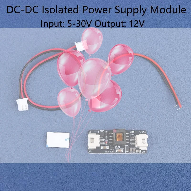 

DC-DC 5V To 36V -12V 5W DC Isolated Power Module With Two XH2.54 Terminal Wires Wide Voltage Input Buck Converter Module