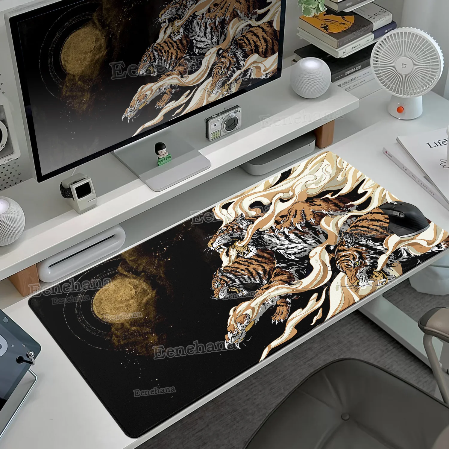 

Tiger E-Esports Mouse Pad Large Gaming Keyboard Laptops Desk Expand Pad Deskmat Pc Gamer Accessories Non-slip XXL Table Carpets