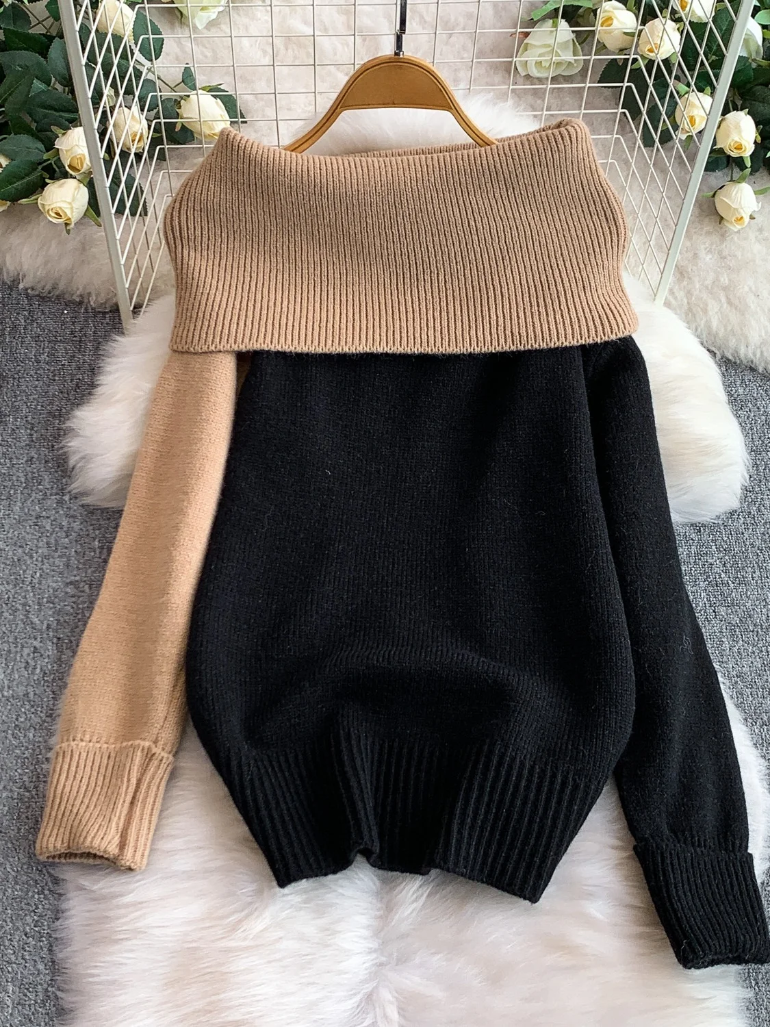 

Вязаный свитер с эффектом похудения, женский свободный длинный свек в стиле ретро, зимний теплый тонкий повседневный эксклюзивный онлайн-свик