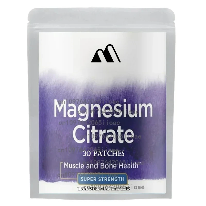 Transdermale Patches mit Magnesiumcitrat, Energie, Muskelimmunsystem, unterstützt 30 Patches
