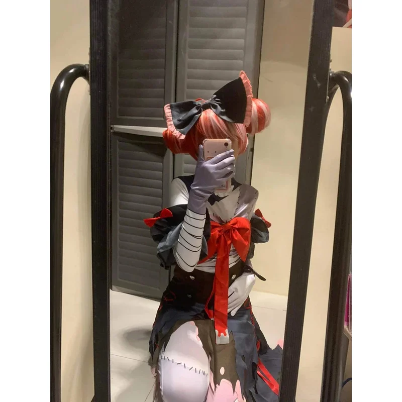 【Wetrose】متوفر في المخزون أزياء Kureiji Ollie التأثيرية Hololive ID Indonesia Holo Vtuber Zombie مجموعة كاملة من الشعر المستعار لعيد الهالوين وعيد الميلاد