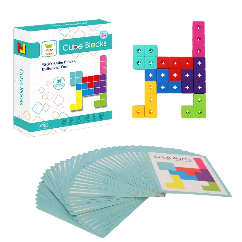 DIY 큐브 퍼즐 빌딩 블록 유치원 교육 색상 인식 DIY 빌딩 블록 장난감 선물 변경 색상