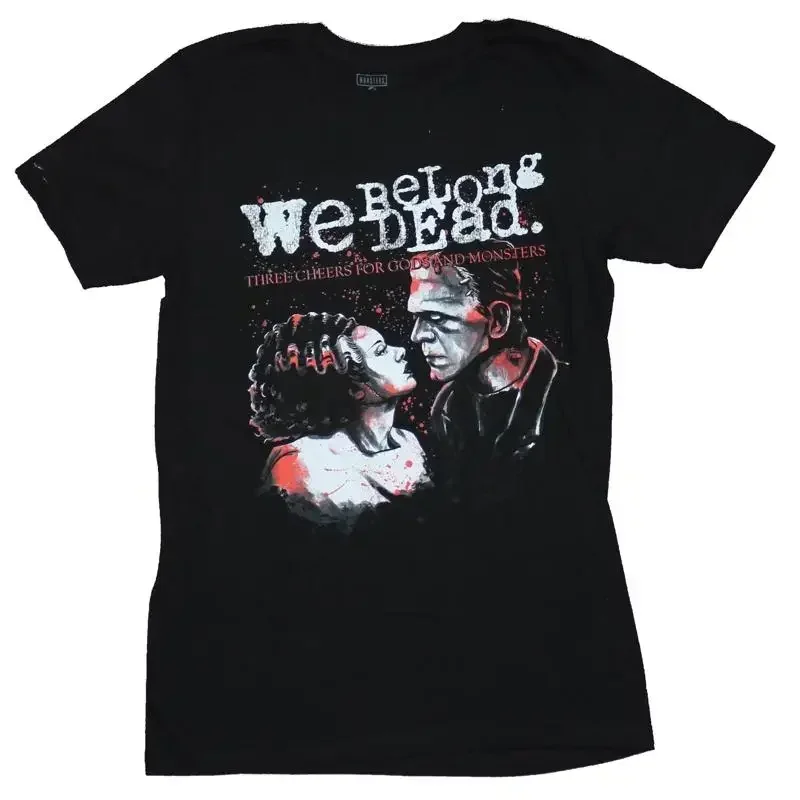 Universal Monsters Mens T Shirt Frankenstein Bride of We Belong Together