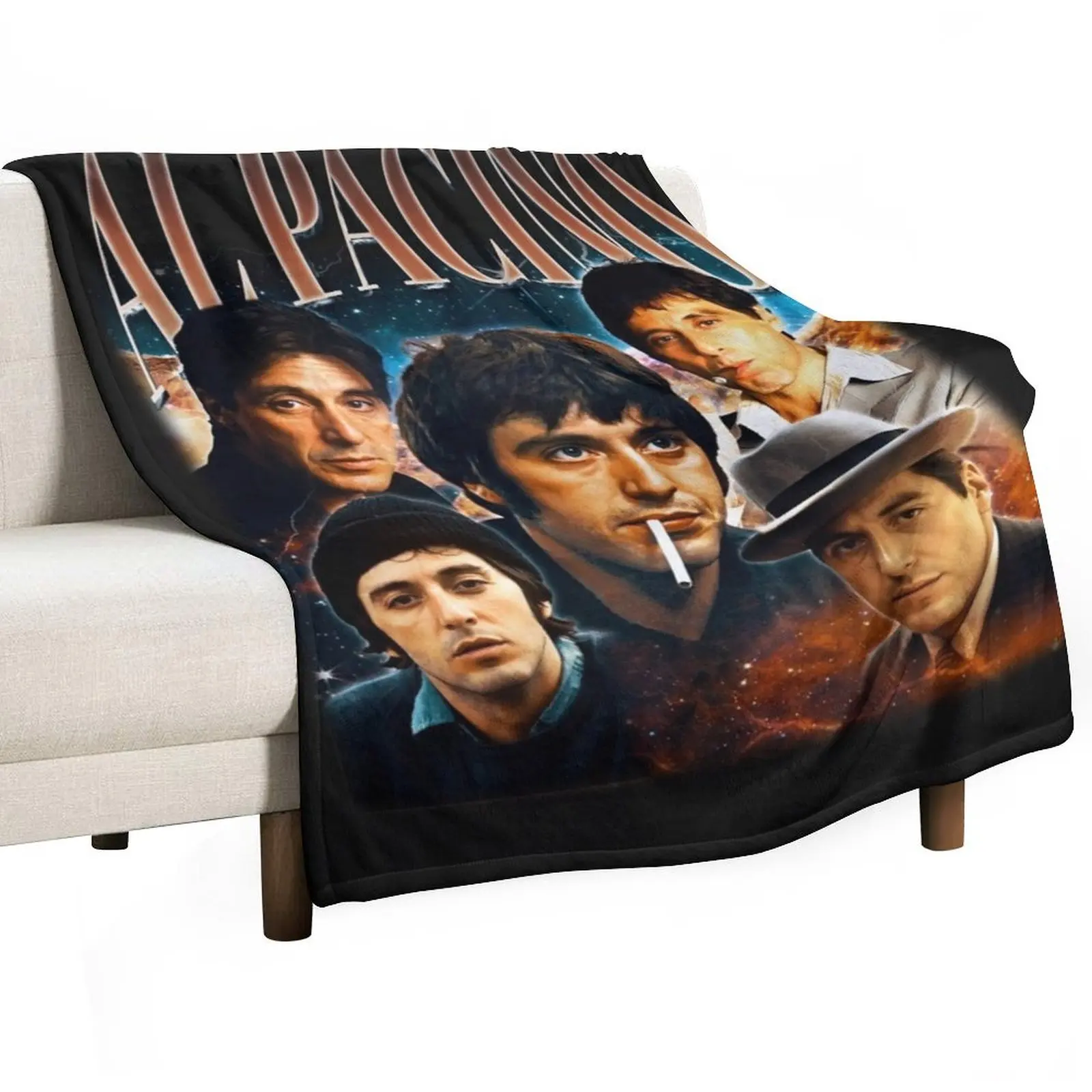 

AL PACINO Vintage 90s Style, Al Pacino Homage Rap Hip-hop, Throw Blanket Decoratives blankets ands warm winter Blankets