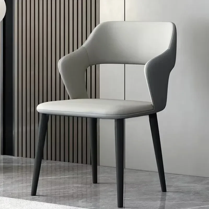 Luxurious Dining Chair Leather Italian Designer Simple Classic Minimalist Chair Luxury Sillas De Comedor Modernos Furniture