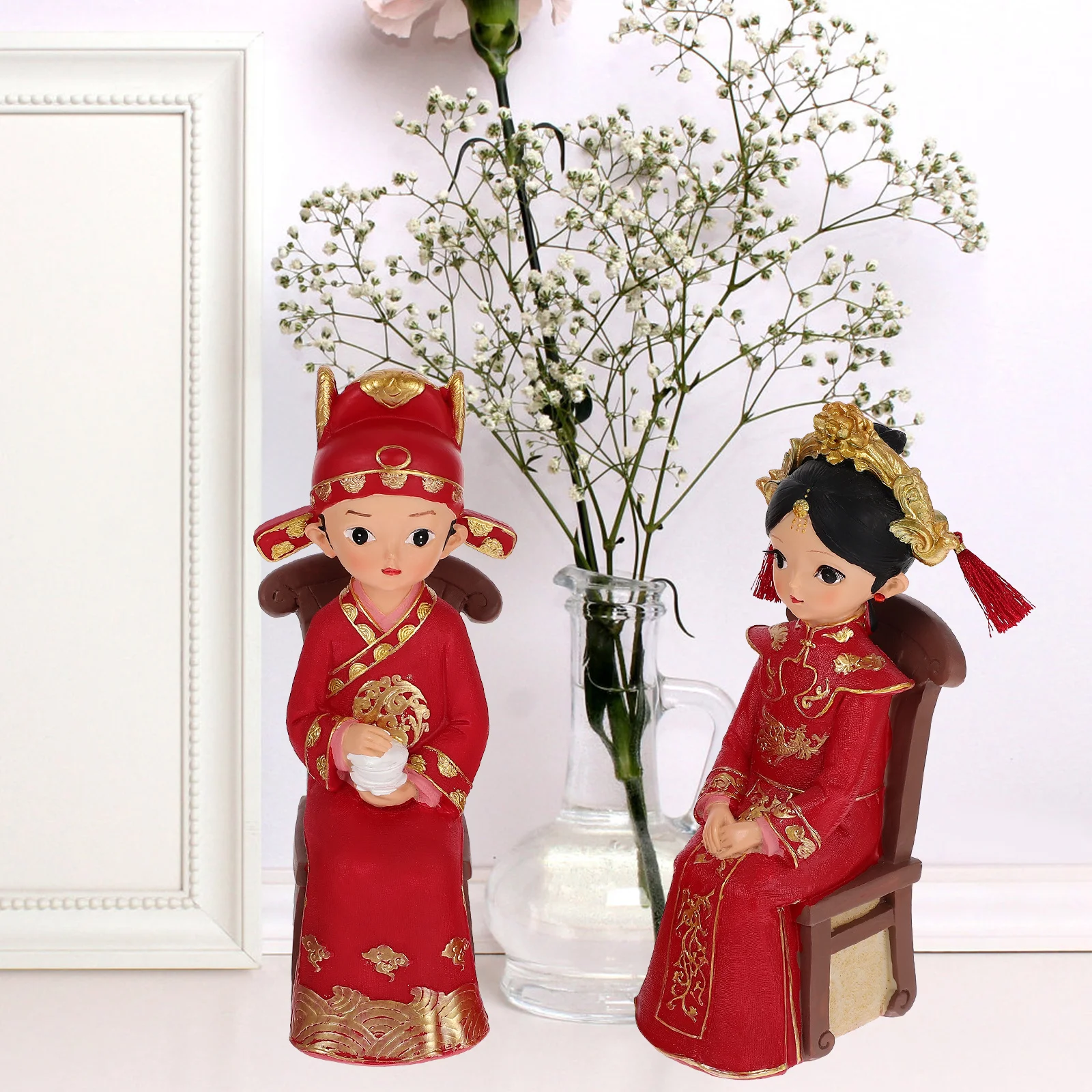 

wedding decorations wedding bride bridegroom statues wedding couple figurines Chinese couple figurines