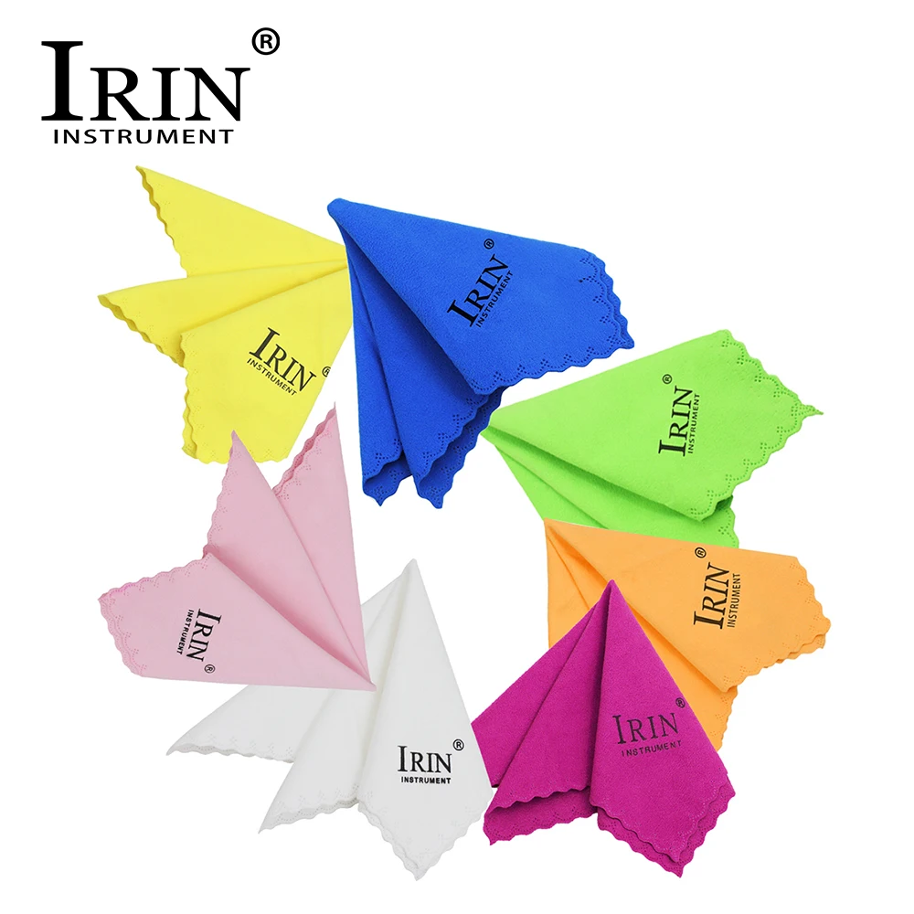 IRIN 7 Pcs Microfiber Musical Instrument Colorful Cleaning Cloth For Guitar Piano Saxophone Flute Clarinet Trumpet Universal