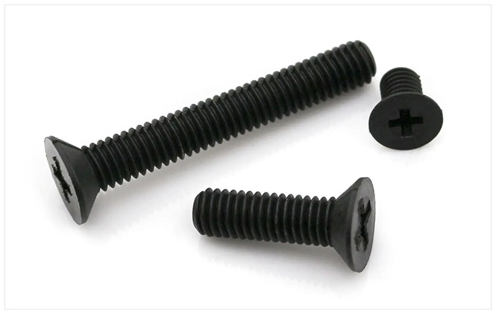 US Stock 50pc M3 M4 M5 M6 Nylon screws countersunk head flat head screws Blacks