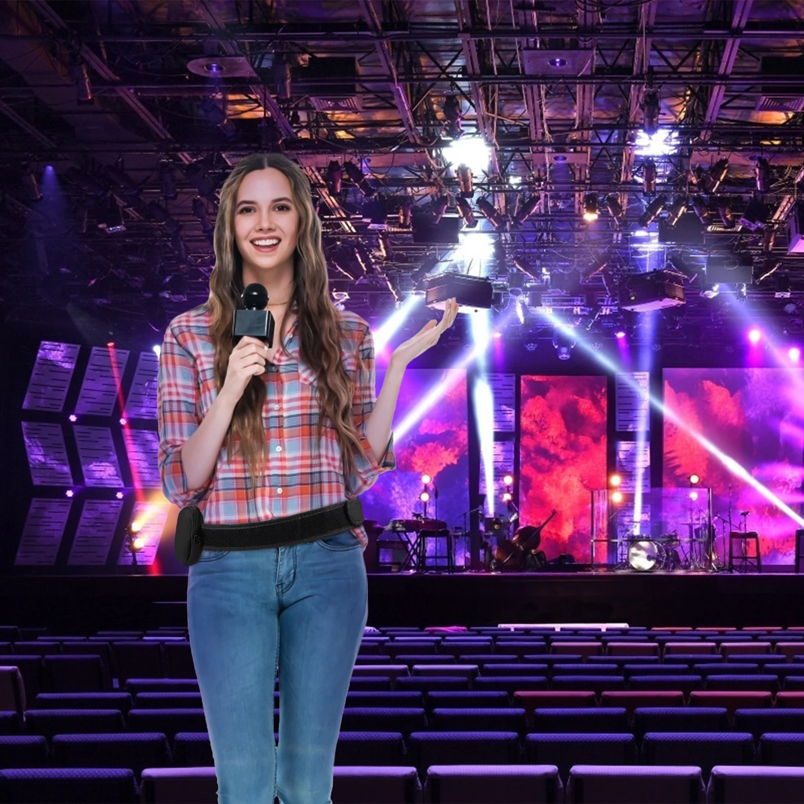 

1Pcs Mic Pouch Waist Bag Premium Material Microphone Storage Bag Comfortable Mic Transmitter Holder Microphone Pouches