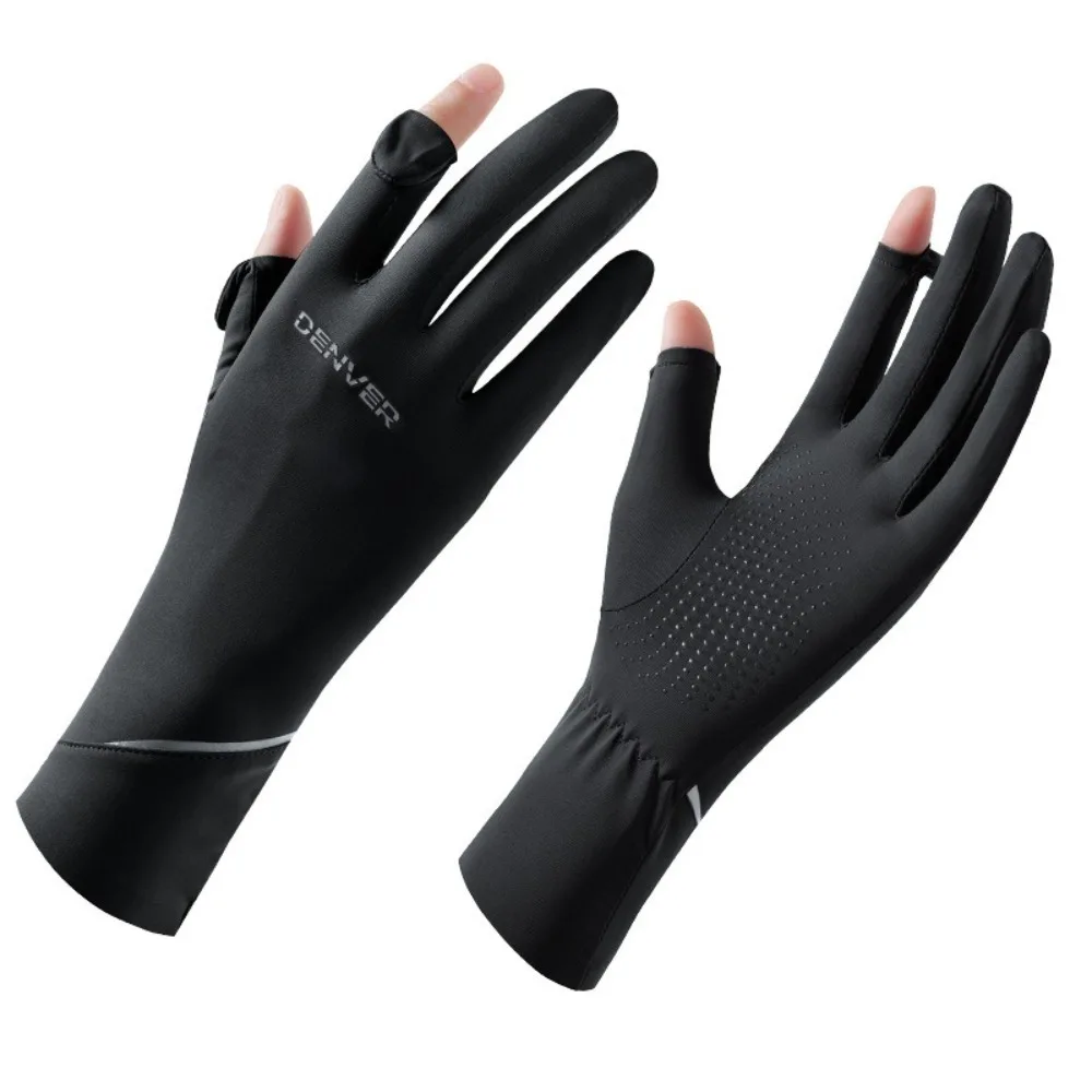 

Перчатки из ледяного шелка с сенсорным экраном, анти-УФ-дышащие перчатки для вождения, удлиненные высокоэластичные солнцезащитные перчатки для езды на велосипеде