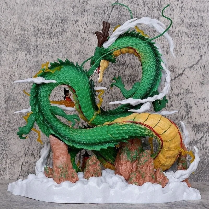25cm dragon ball z shenron e son goku anime figura dbz estatueta estátua de pvc modelo boneca coleção brinquedo mesa ornamento crianças presentes