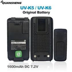 Walkie Talkie UV-K5 batteria originale Quansheng UV-K58 UV-K6 radio bidirezionale batterie Extra agli ioni di litio BPK5 1600mAh 7.2V ricaricabili