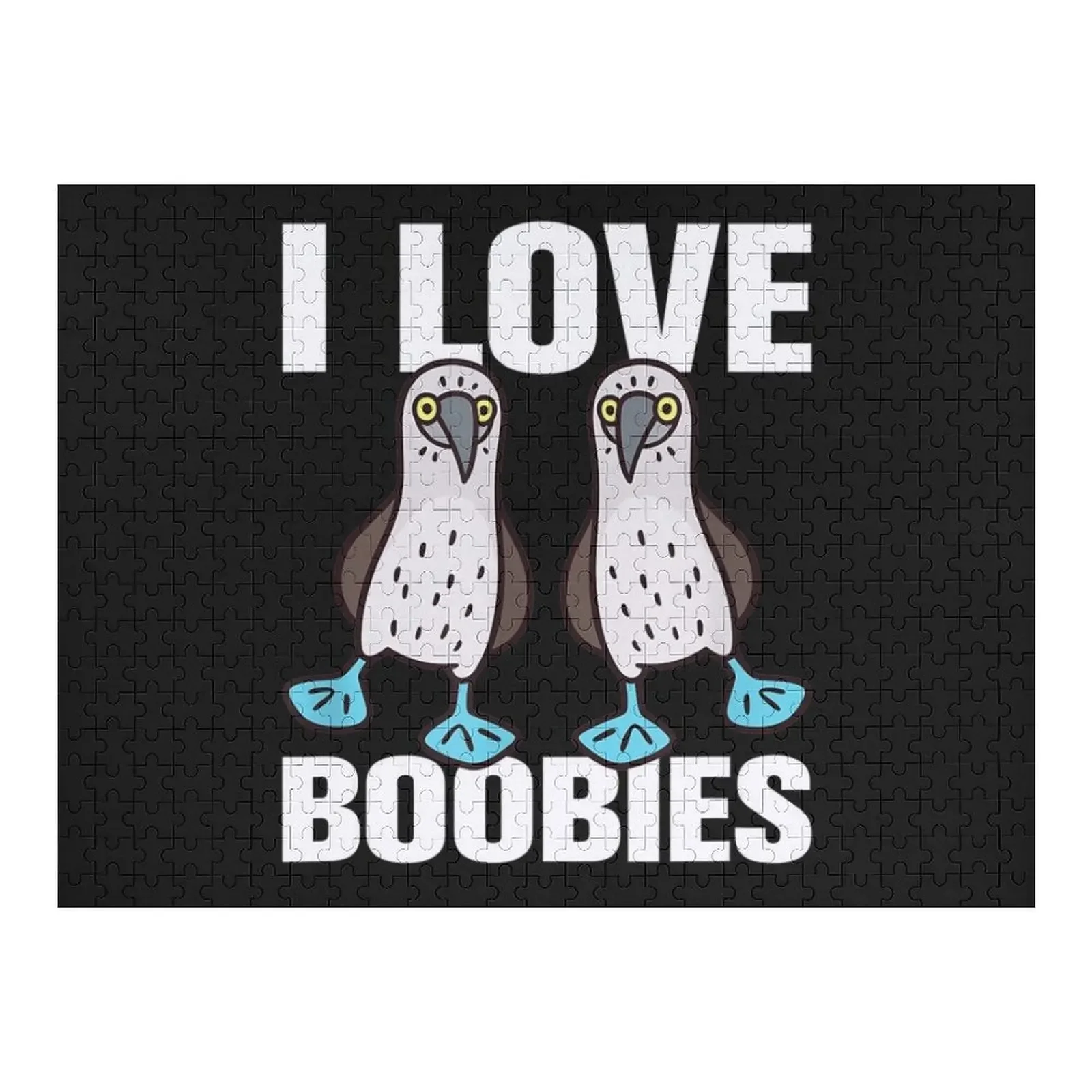 

Забавная головоломка I Love Boobies BlueFooted Boobie Bird, персонализированная игрушка-головоломка для детей