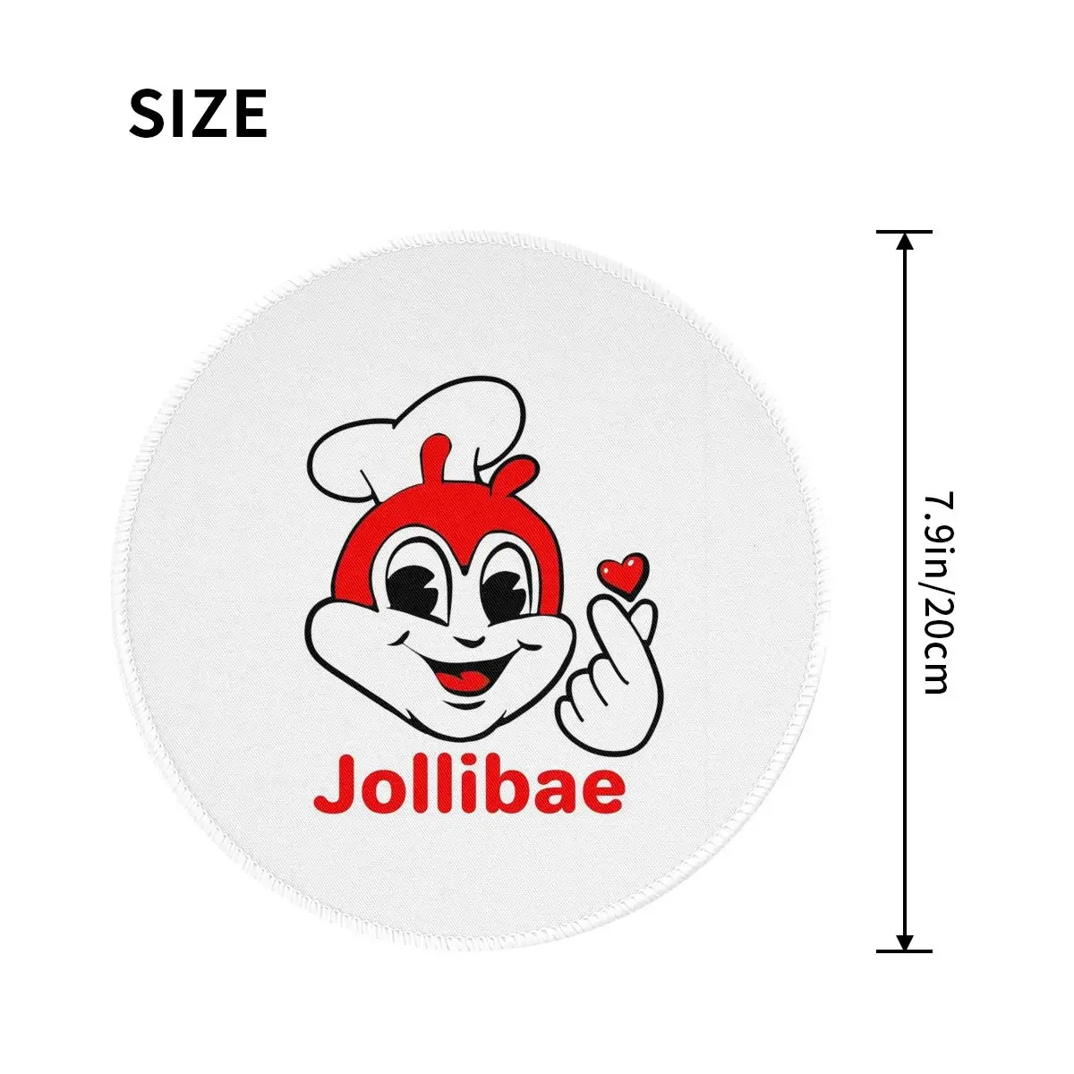 JOLLI BAE JOLLIBEE Round Mouse Pad Computer Keyboard Mouse Mat Gamer Laptop Desk Mat Office Accessories Table Mats