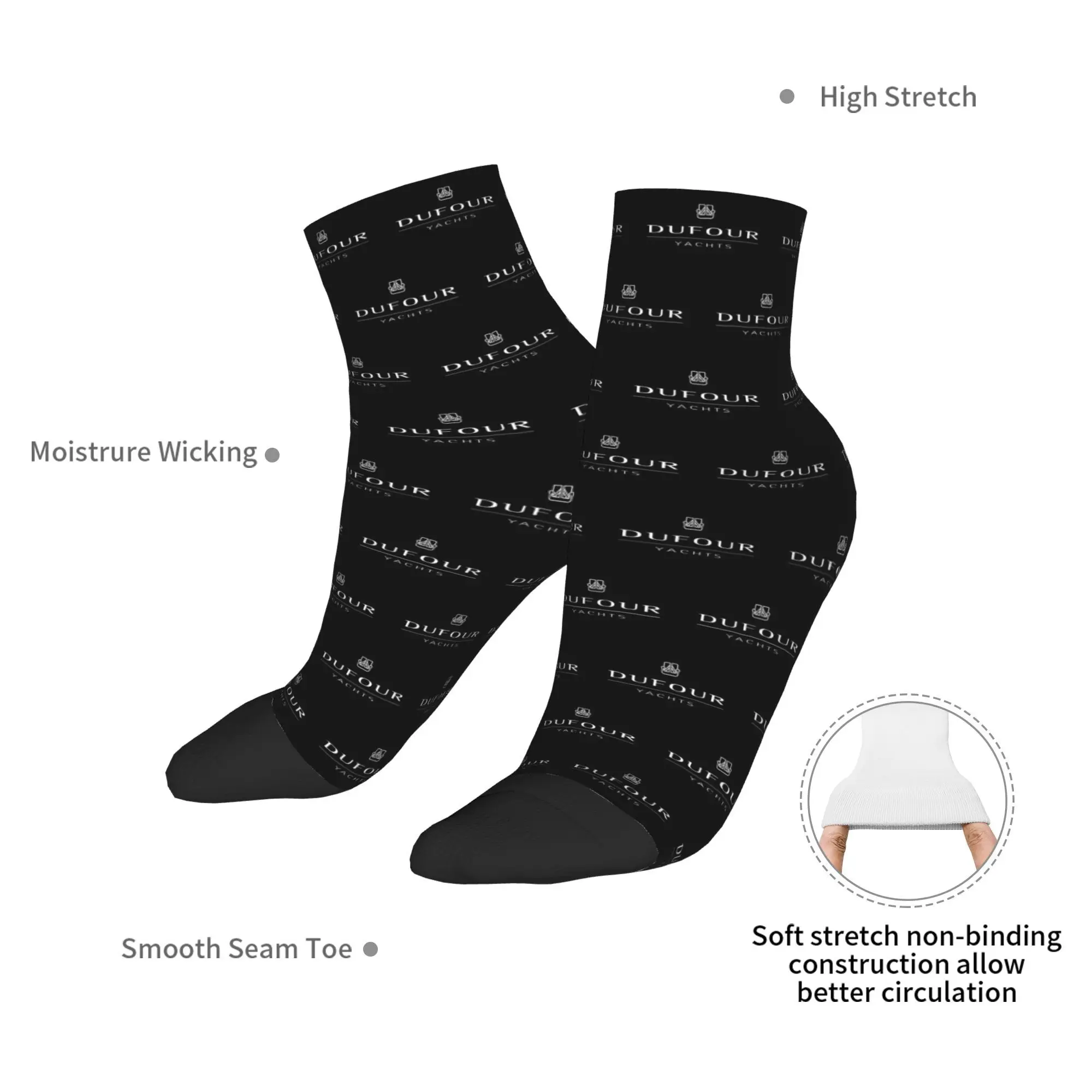 Calcetines de yate Dufour para todas las estaciones, calcetines Harajuku de alta calidad, medias de Hip Hop para hombres y mujeres, regalos