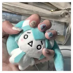 Colgante de muñeca de peluche de expresión de dibujos animados Hatsune Miku, llavero de peluche súper lindo, juguete de peluche, regalos de vacaciones, accesorio de buen amigo