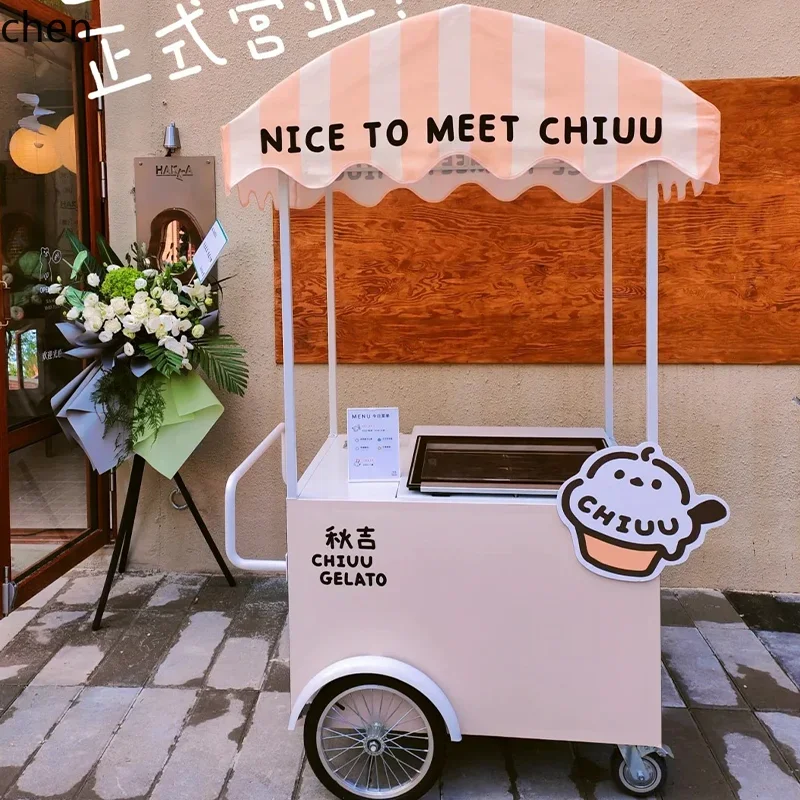 

ice cream truck movable display case commercial multi-function stall trolley commercial promotion