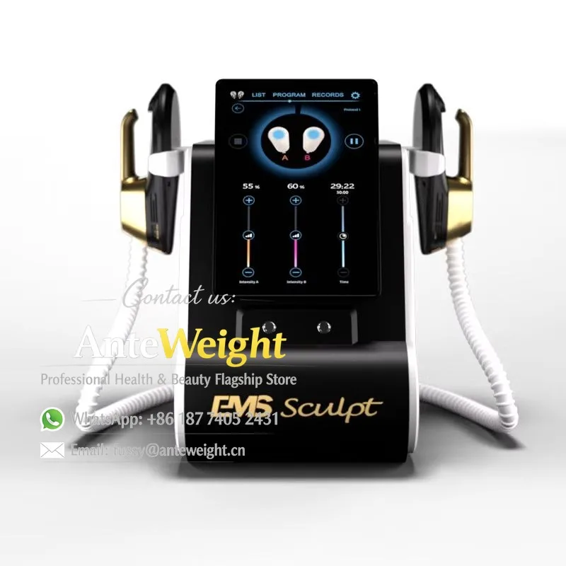 Desktop 2-Handle EMS Body Sculpting Machine with ABS Material Non-intrusive Muscle Building Weight Loss for Hands