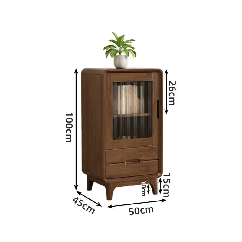 All solid wood TV cabinet, simple modern living room in the bedroom